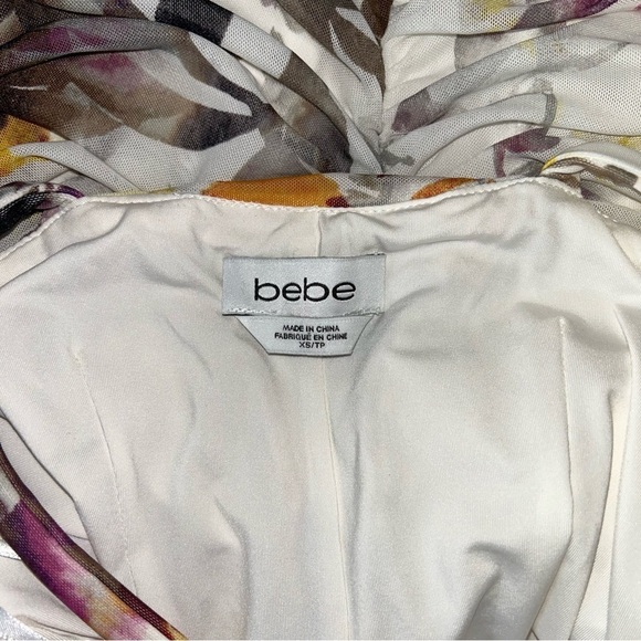 bebe 'Garden Spell' Ruched Mini Dress/XSmall - Picture 8 of 10